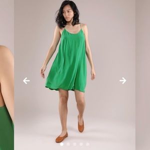 Grana Chinese Silk Racerback Trapeze Dress